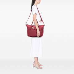 Saffiano Trimmed Tessuto Satchel
