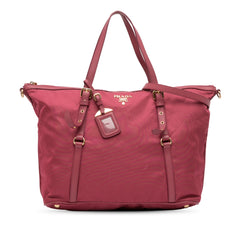 Saffiano Trimmed Tessuto Satchel