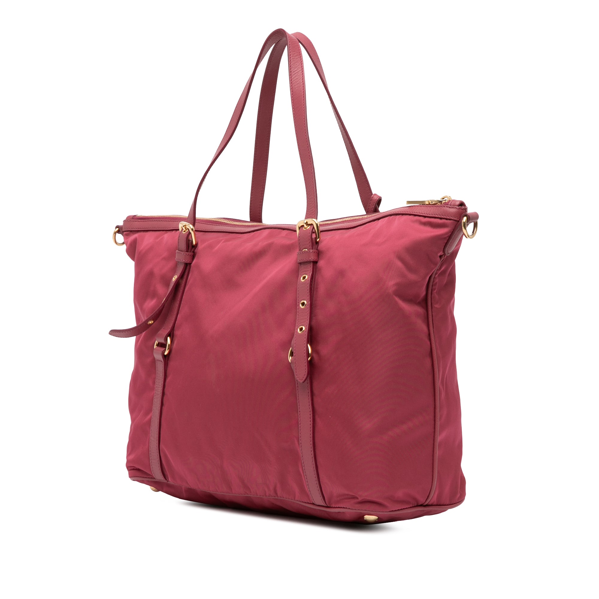 Saffiano Trimmed Tessuto Satchel