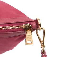 Saffiano Trimmed Tessuto Satchel