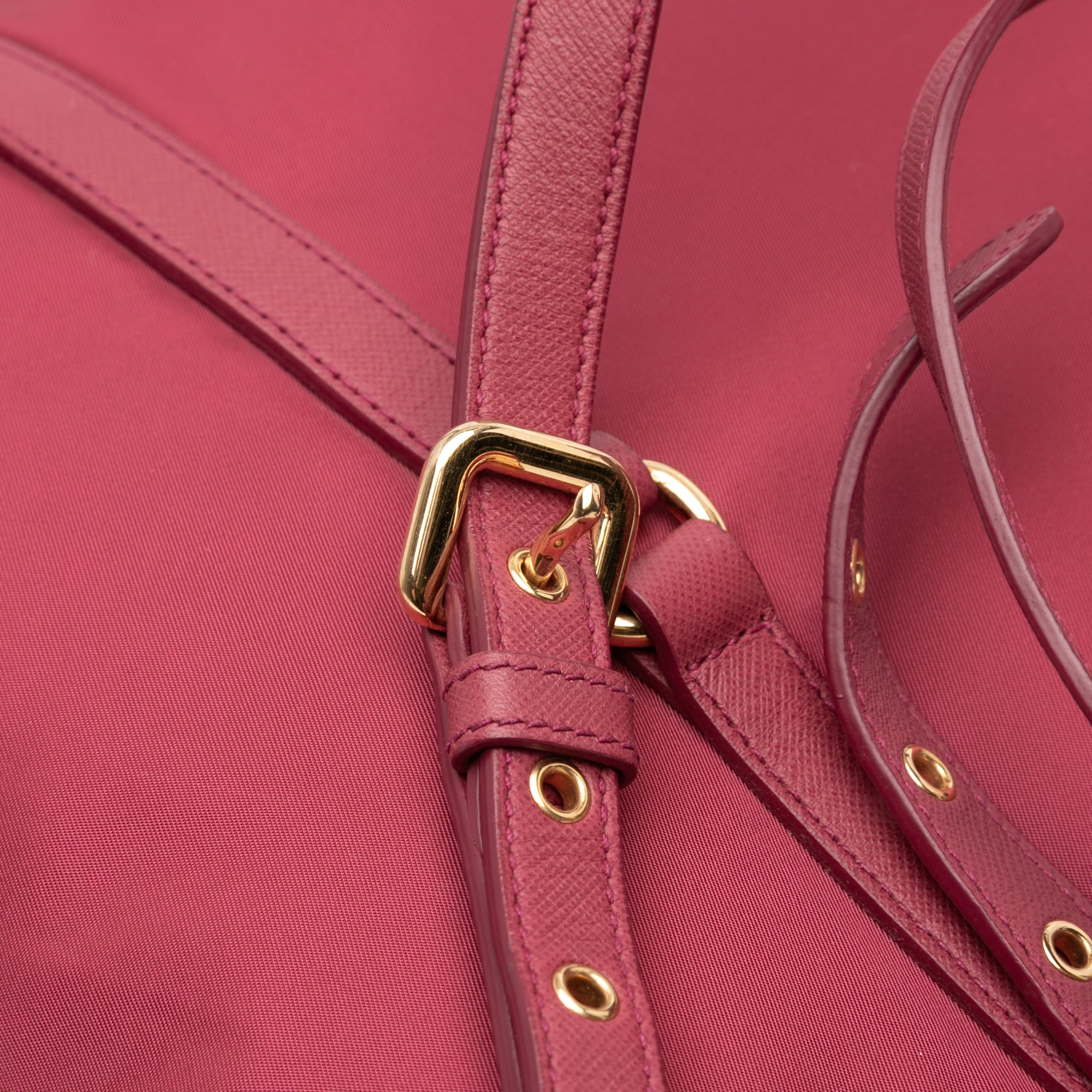 Saffiano Trimmed Tessuto Satchel