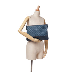 Large Denim Gabrielle O Case Clutch