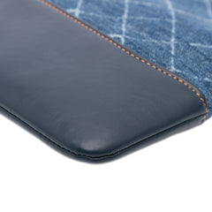 Large Denim Gabrielle O Case Clutch