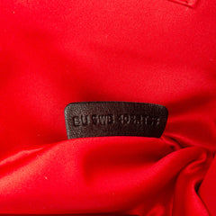 Satin Pleated Chain Evening Clutch