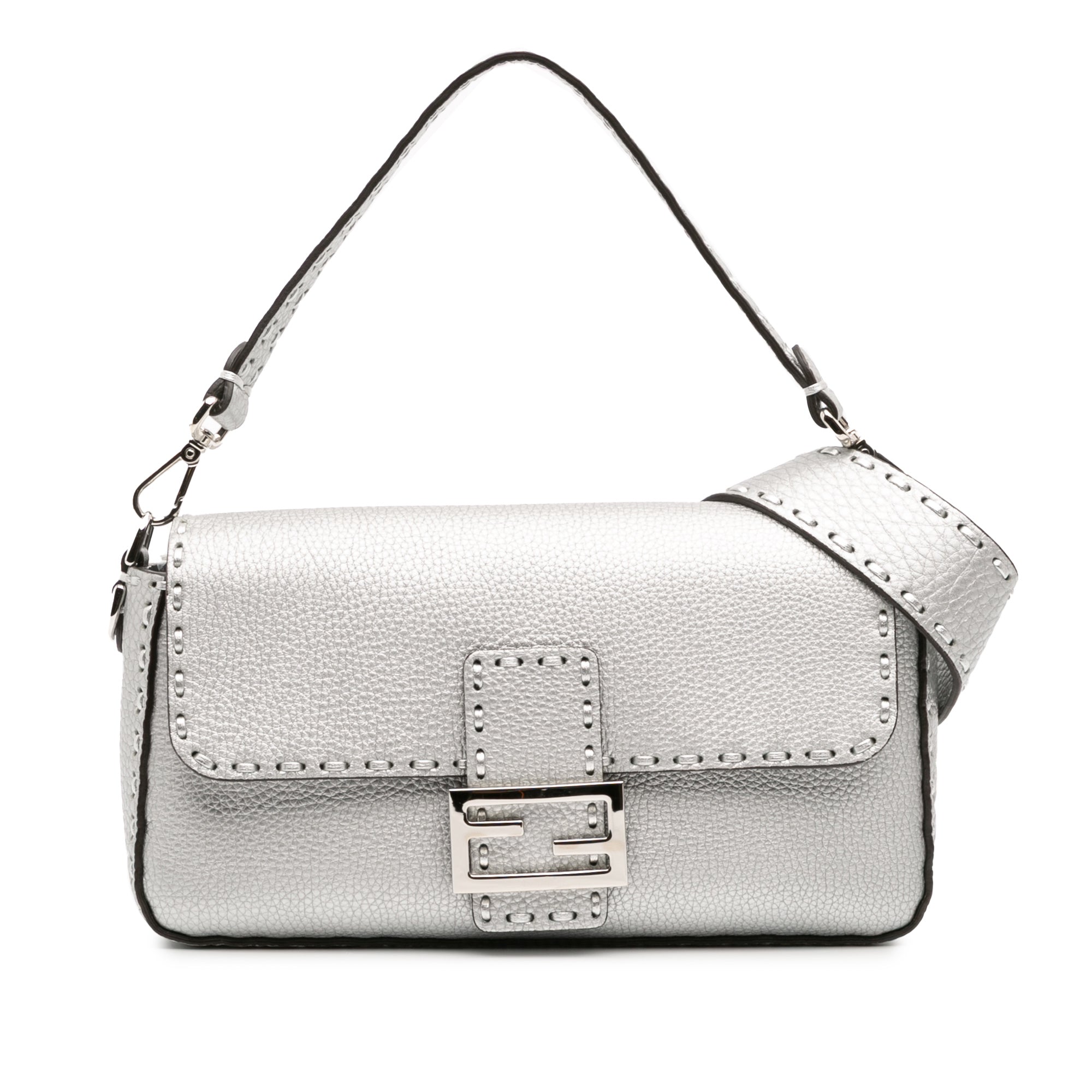 Leather Selleria Baguette Satchel
