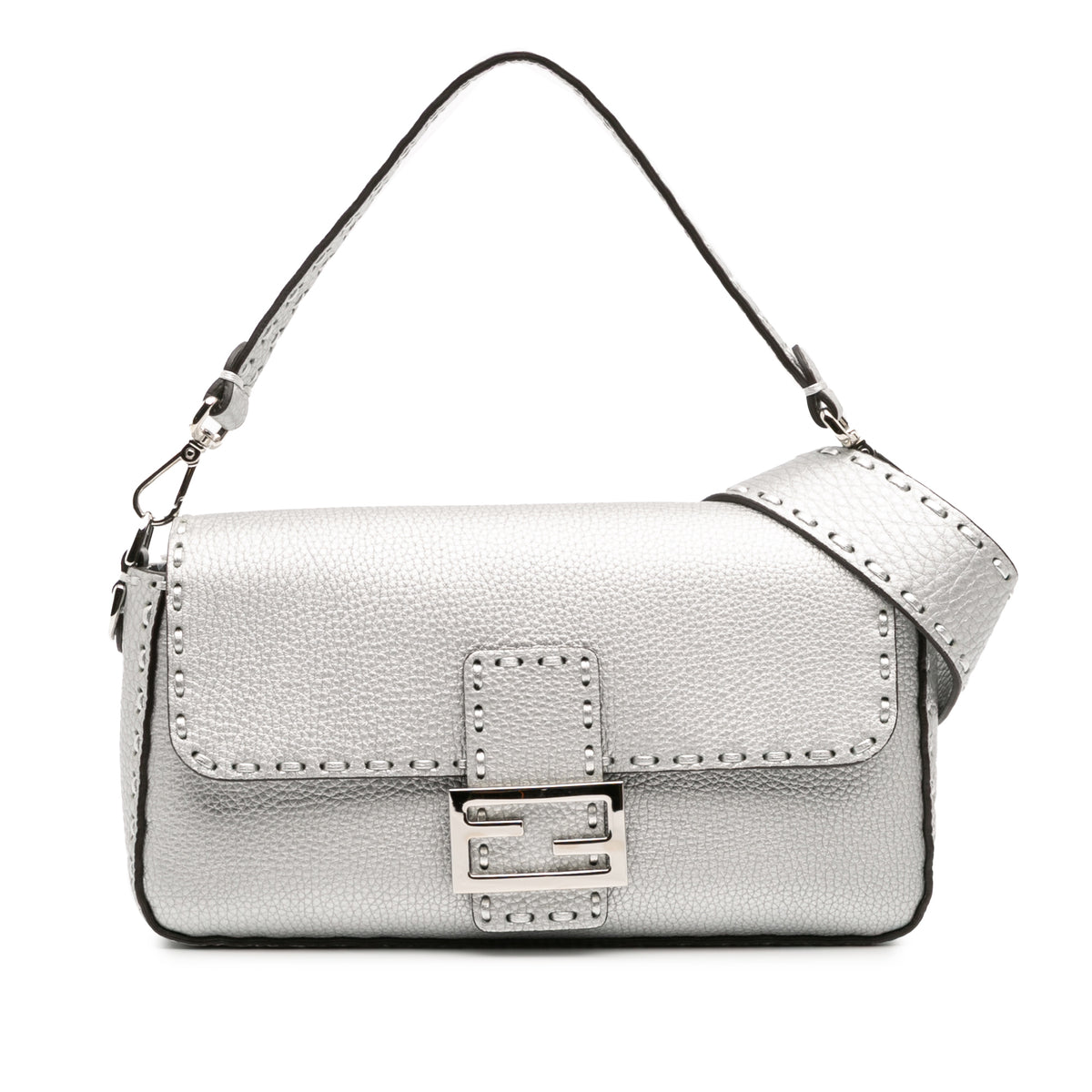 Leather Selleria Baguette Satchel