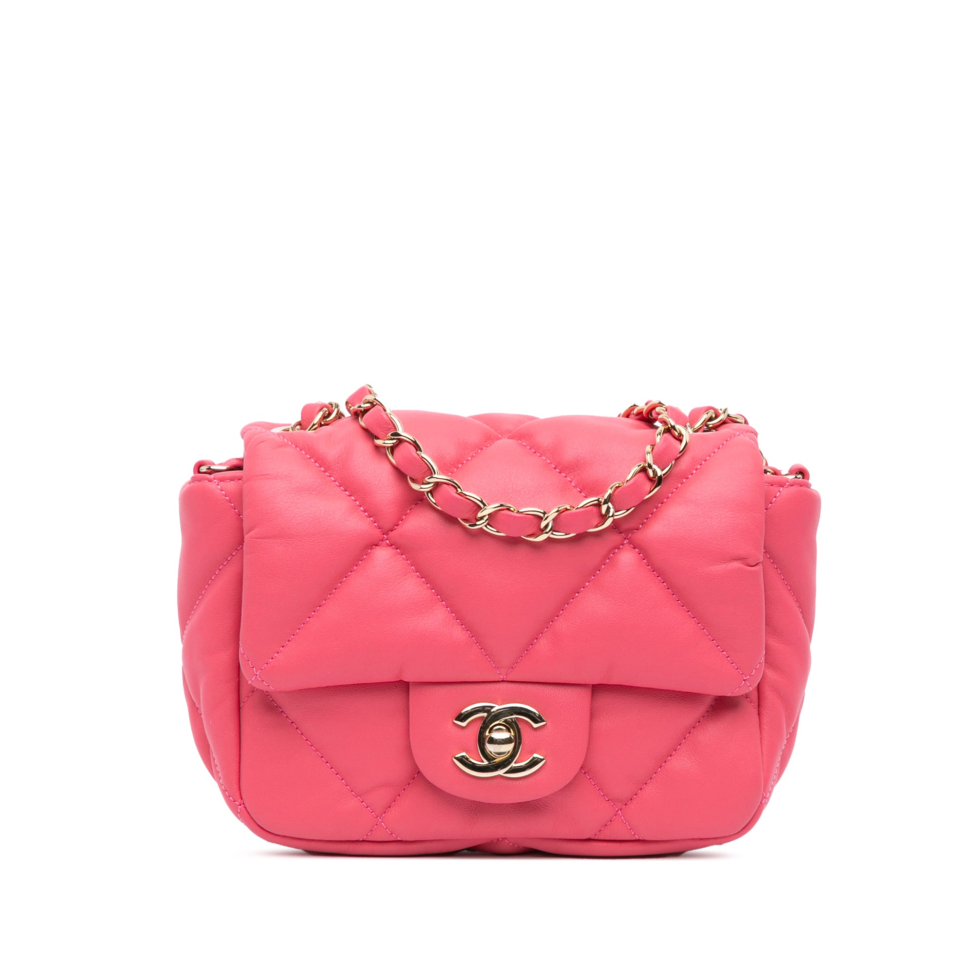 Mini Quilted Calfskin Bubbly Flap