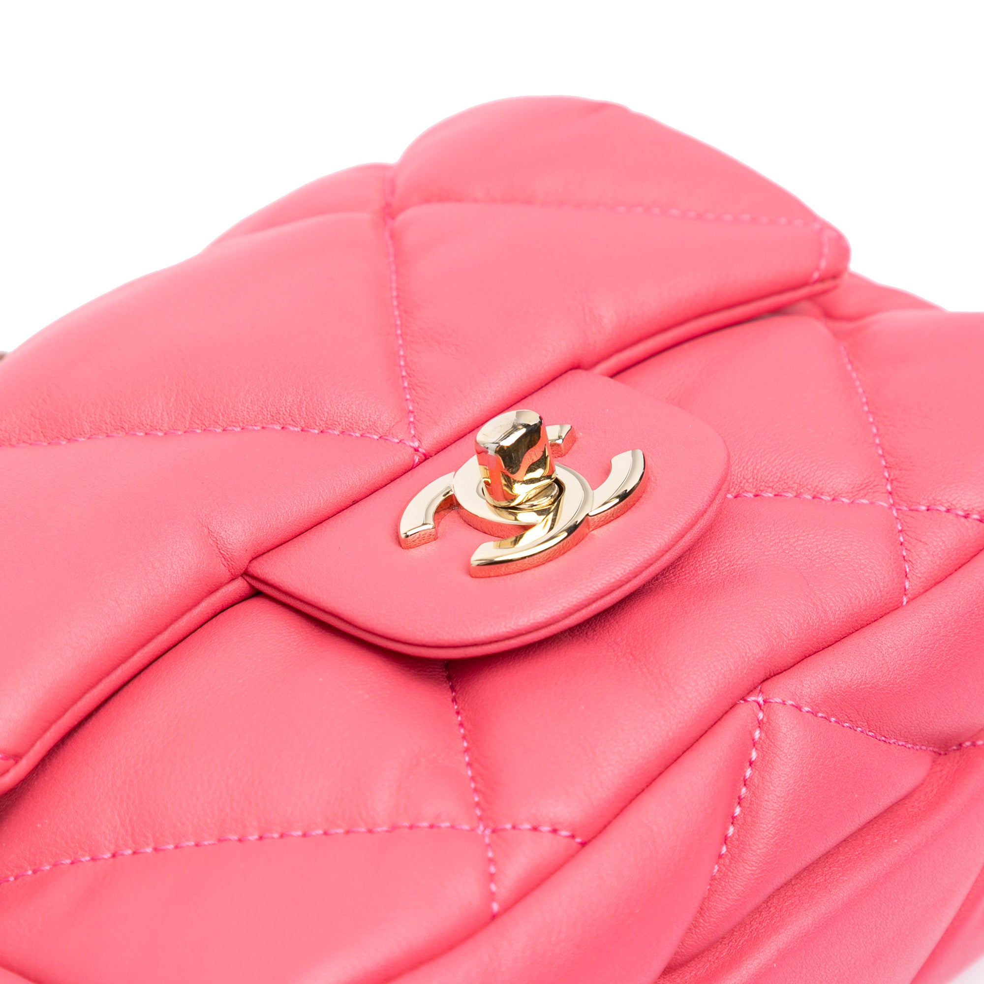 Mini Quilted Calfskin Bubbly Flap