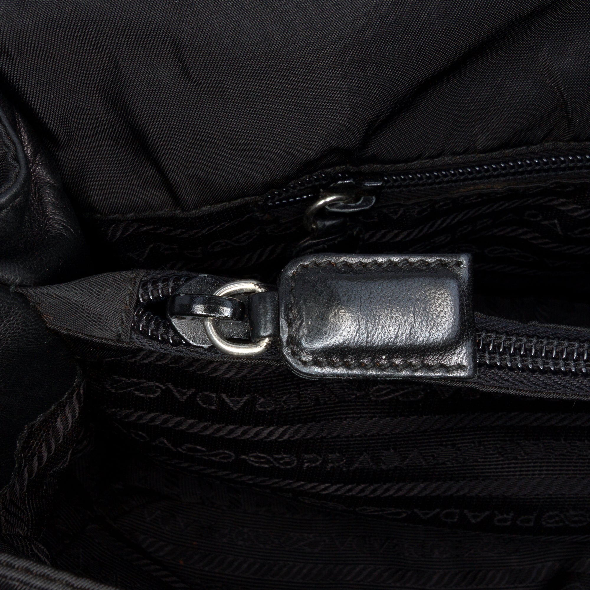 Tessuto and Nappa Double Buckle Messenger Bag