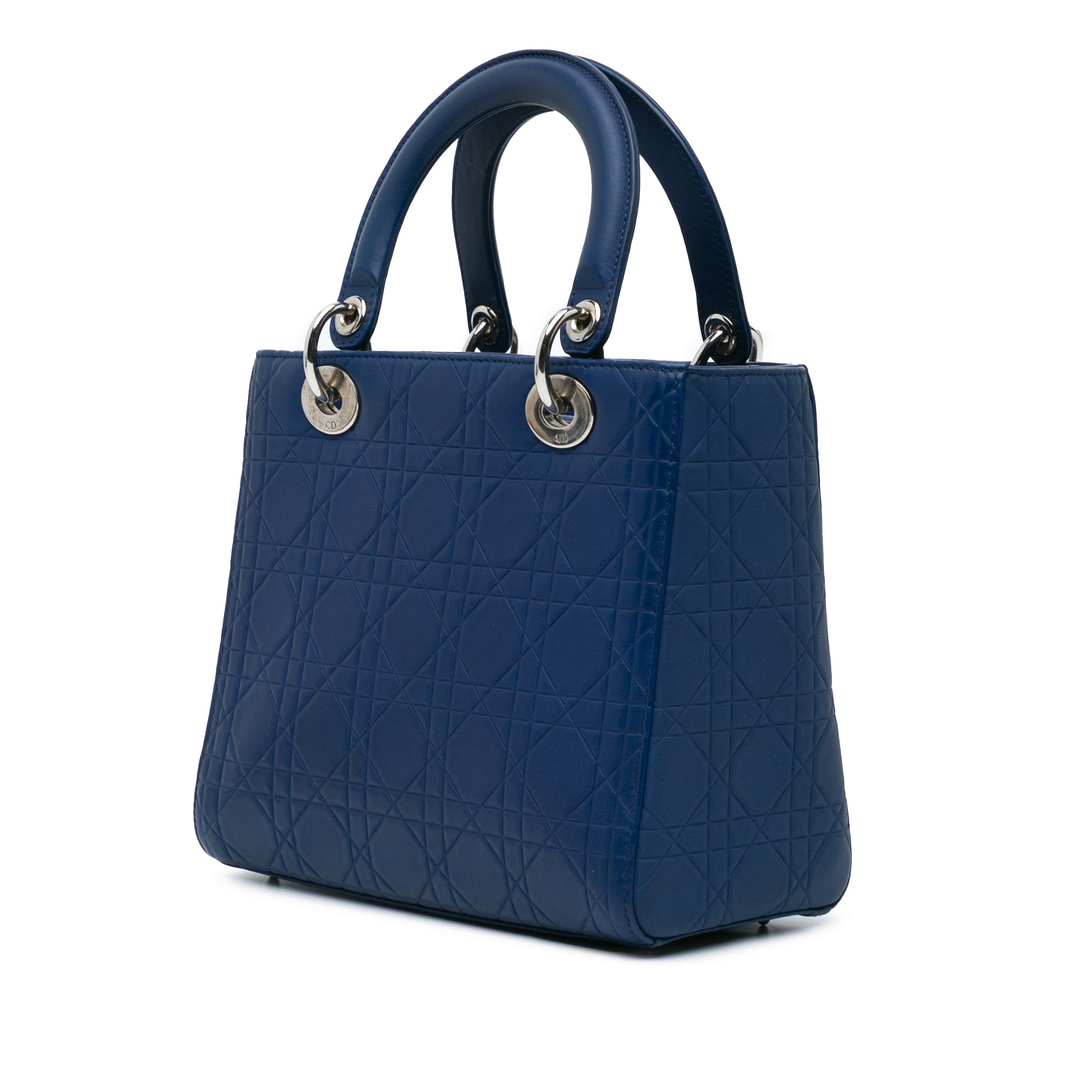 Medium Ultra Matte Calfskin Cannage Embossed Lady Dior