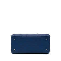 Medium Ultra Matte Calfskin Cannage Embossed Lady Dior