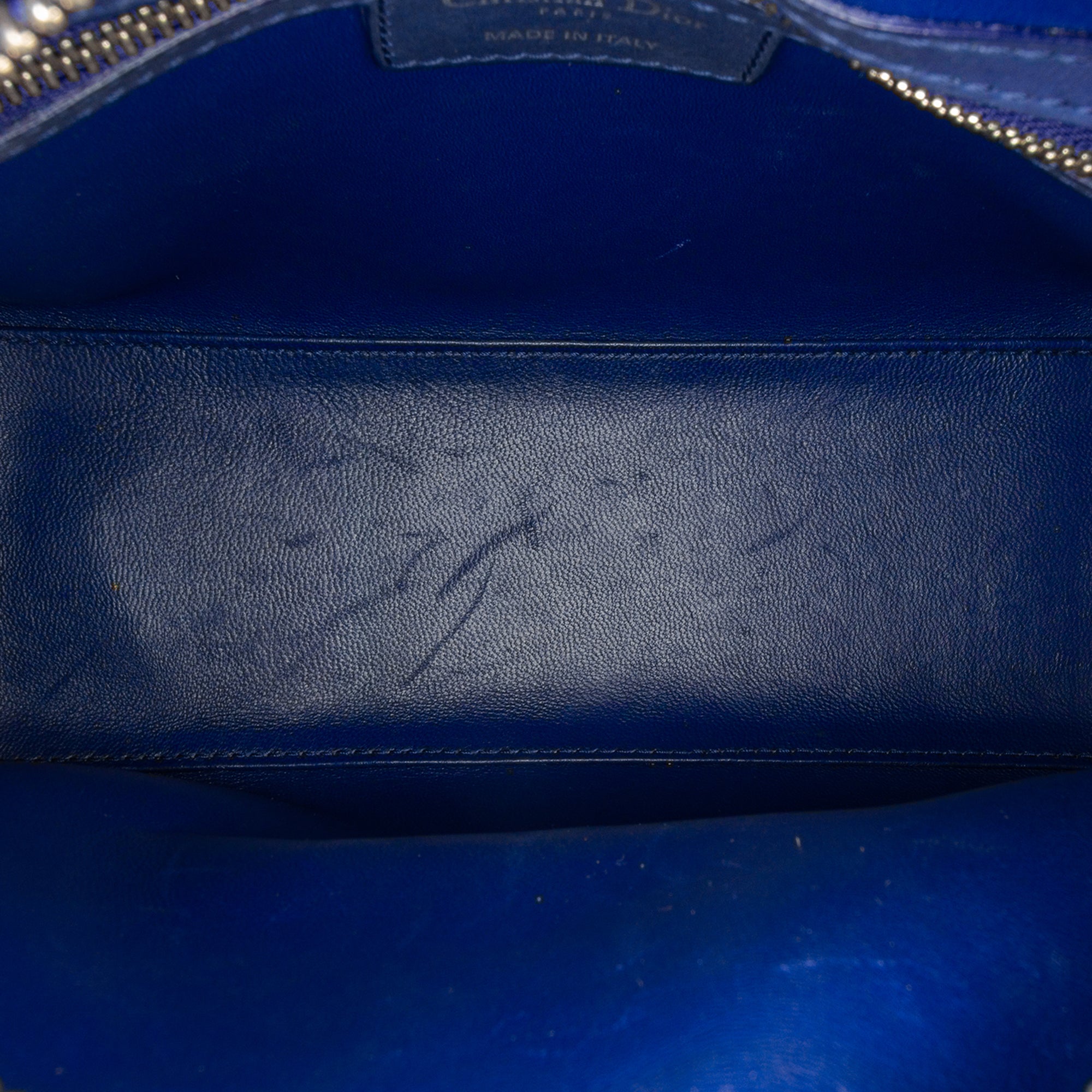 Medium Ultra Matte Calfskin Cannage Embossed Lady Dior