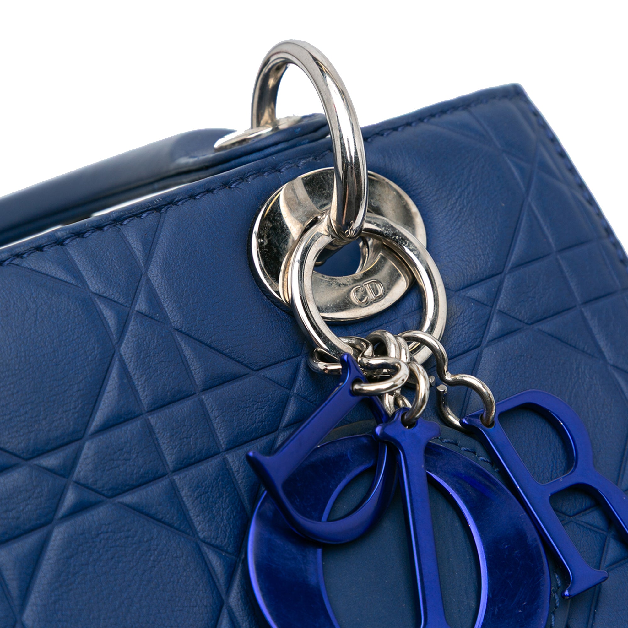 Medium Ultra Matte Calfskin Cannage Embossed Lady Dior