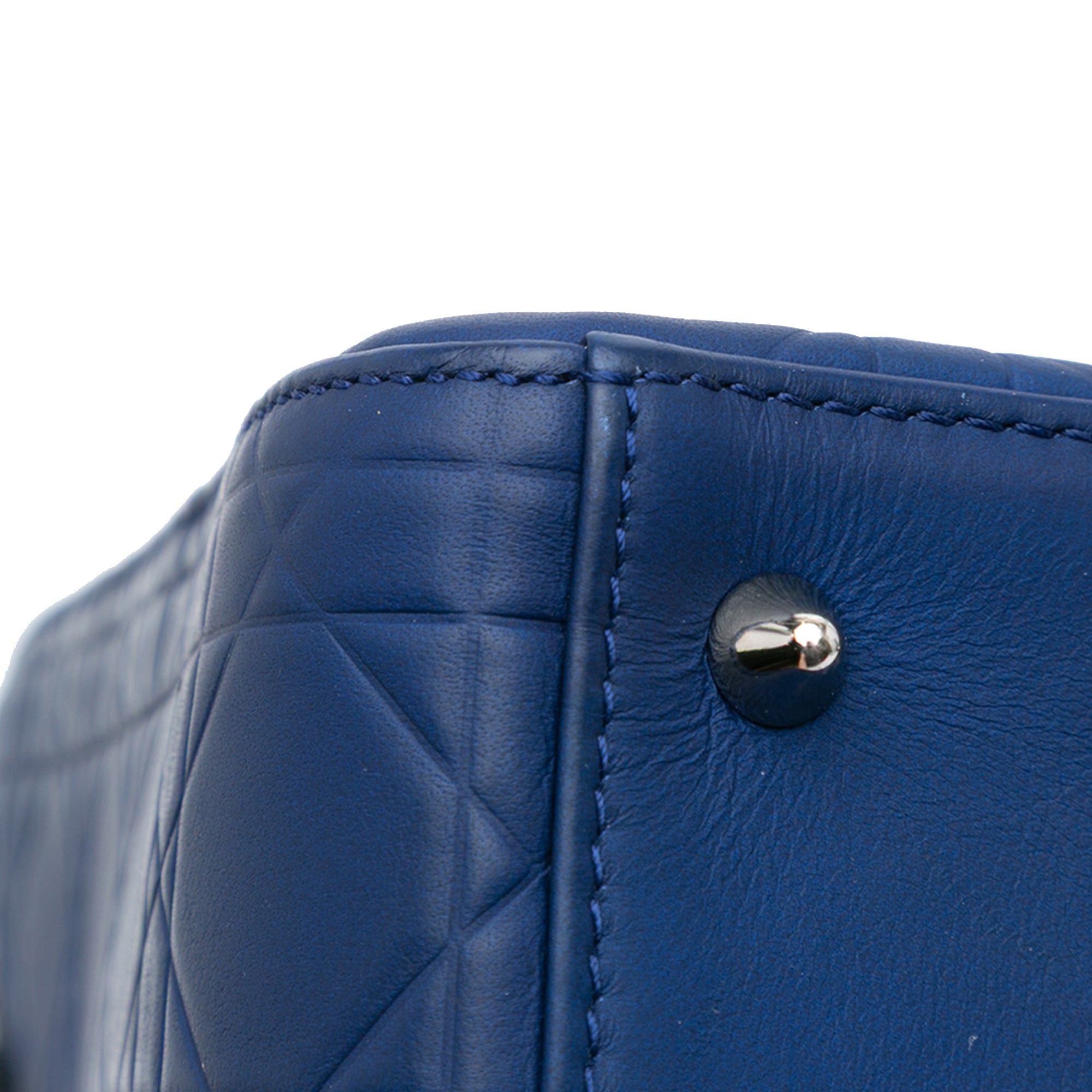 Medium Ultra Matte Calfskin Cannage Embossed Lady Dior