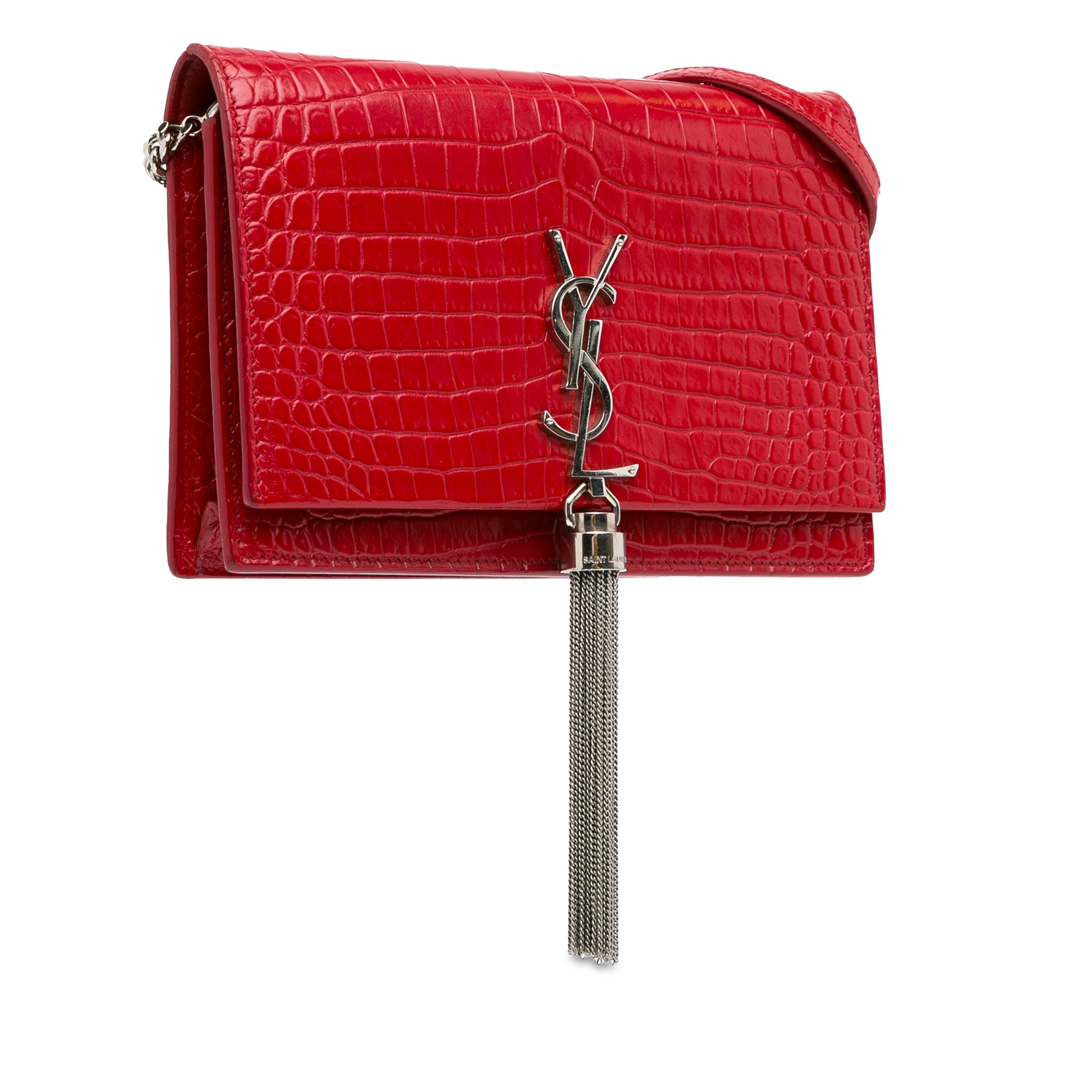 Small Embossed Kate Tassel Wallet on Chain_1