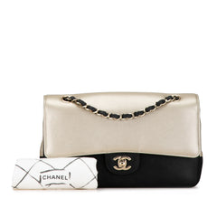 Medium Classic Bicolor Caviar Double Flap