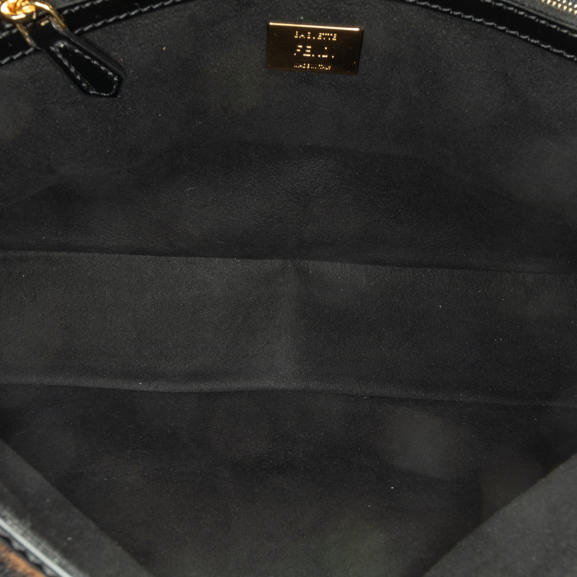 Shearling Pequin Baguette Satchel