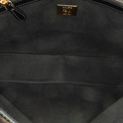 Shearling Pequin Baguette Satchel