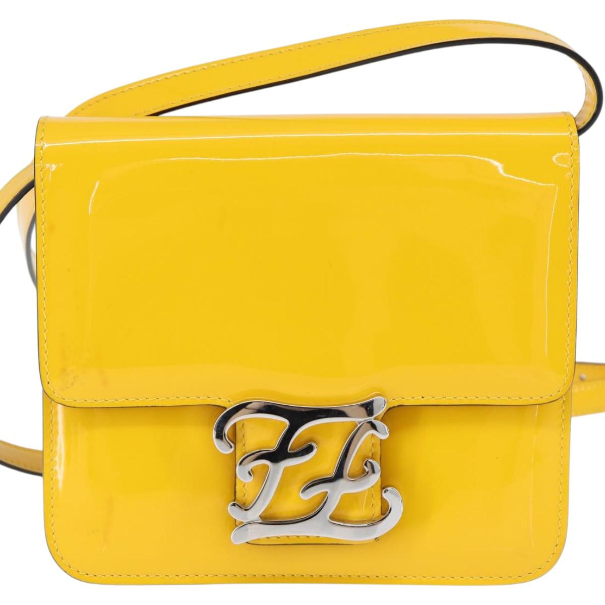 Fendi Karligraphy Crossbody Bag Patent