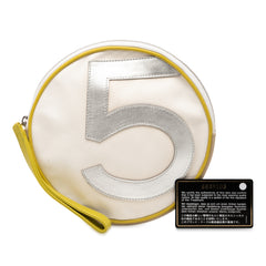 CC Canvas and Metallic Calfskin No. 5 Wristlet Pouch