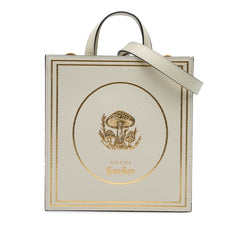 Garden Calfskin Mushrooms Vertical Shopping Tote