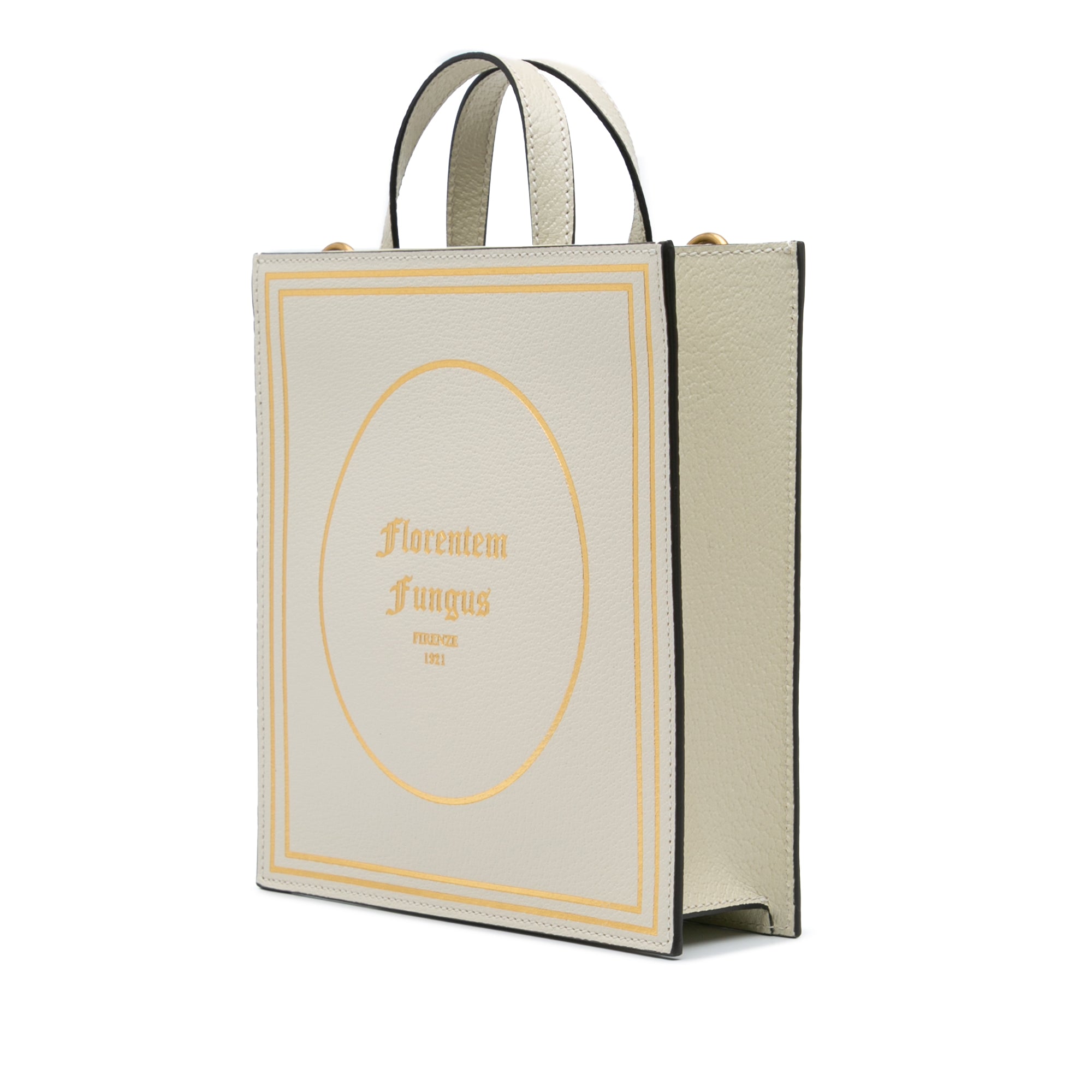 Garden Calfskin Mushrooms Vertical Shopping Tote