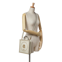 Garden Calfskin Mushrooms Vertical Shopping Tote