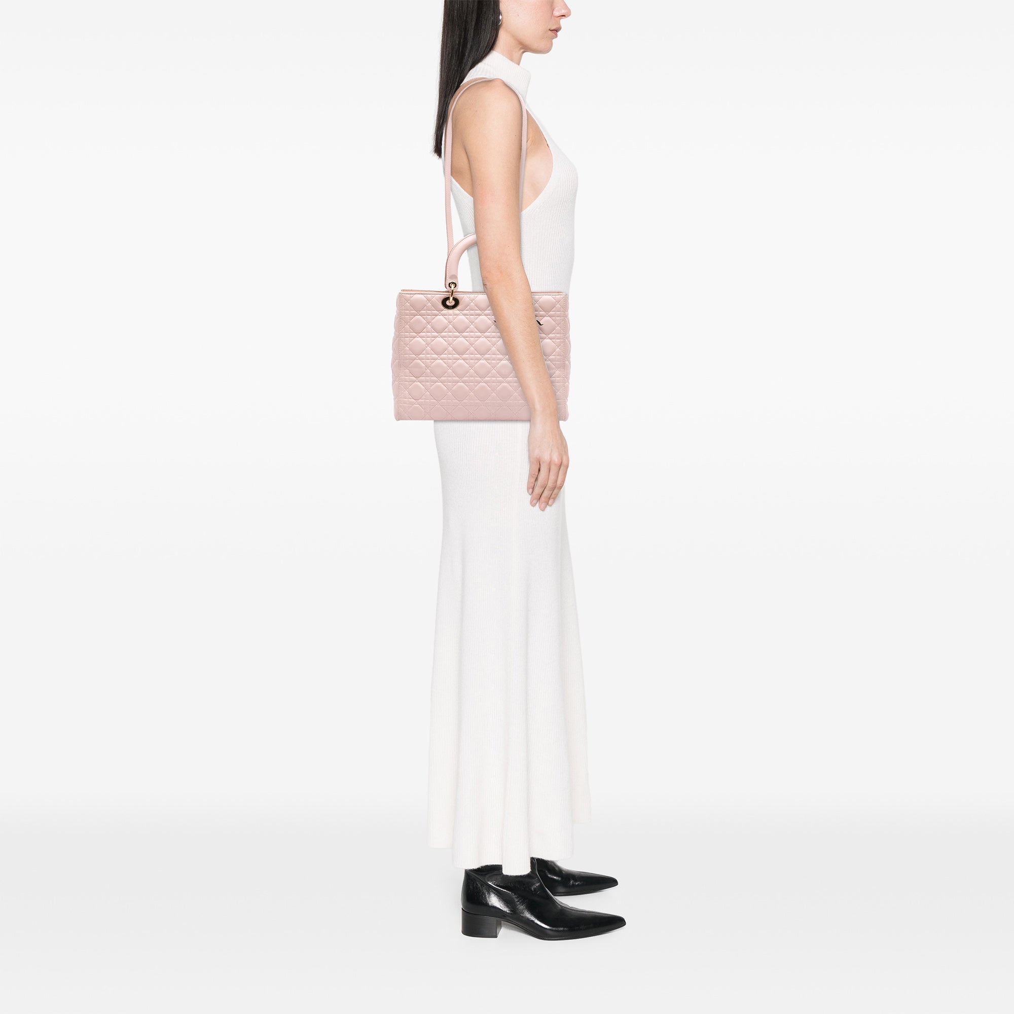 Large Lambskin Cannage Lady Dior