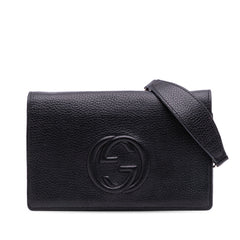 Leather Soho Wallet on Chain
