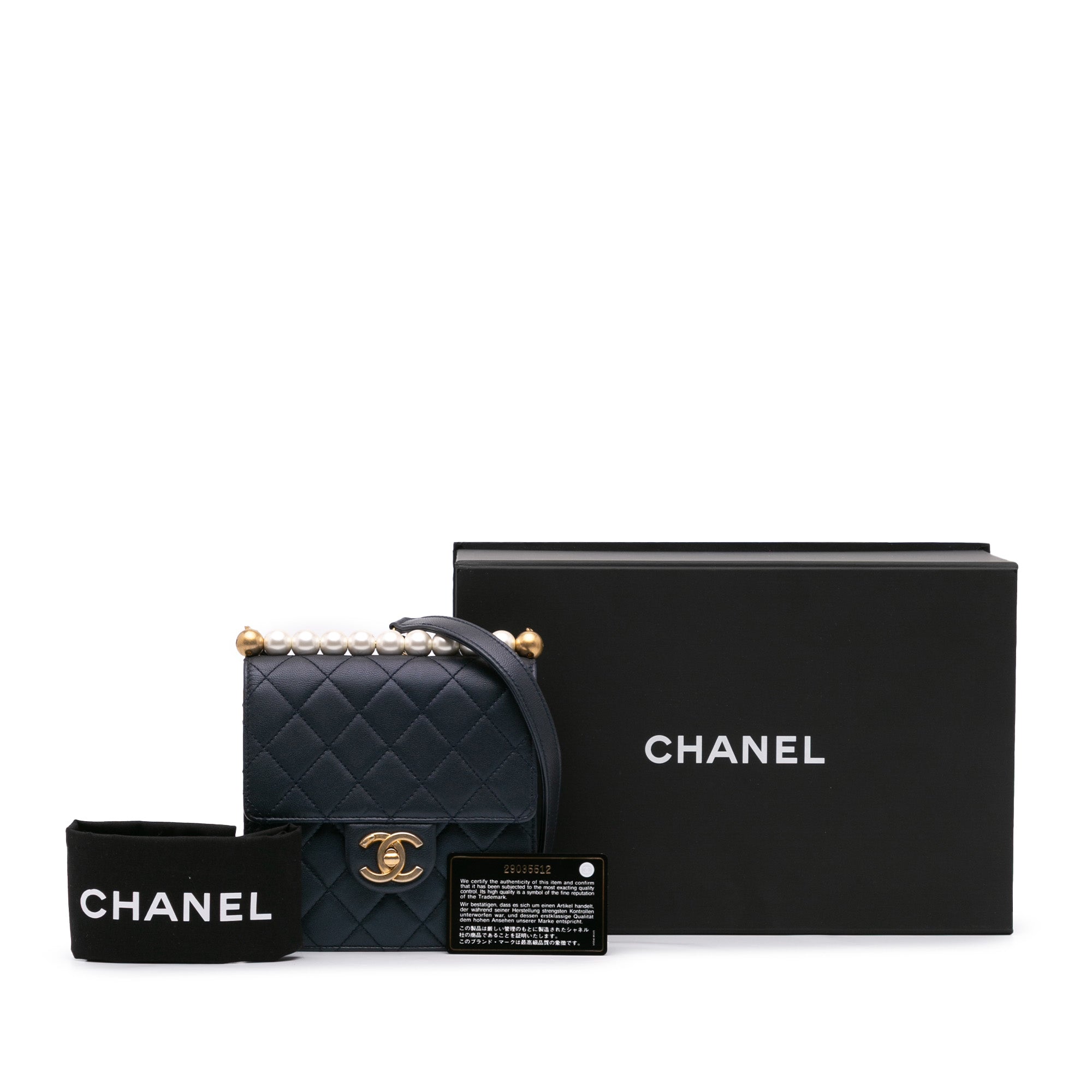 Small Lambskin Chic Pearls Flap