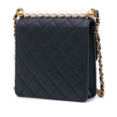 Small Lambskin Chic Pearls Flap