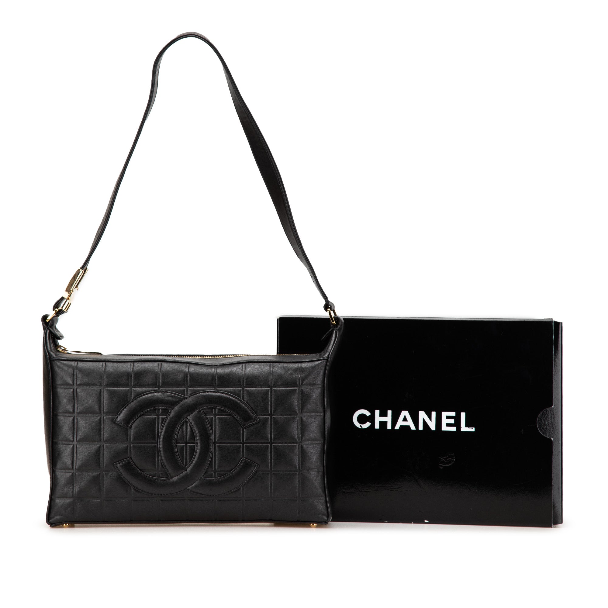 CC Choco Bar Lambskin Shoulder Bag