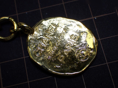 Chanel CC Chain Detail Cuff Bracelet Metal with Leather