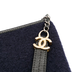 Paris-Hamburg Wool Embroidered Gabrielle Clutch