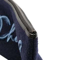 Paris-Hamburg Wool Embroidered Gabrielle Clutch