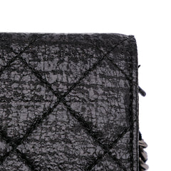 CC Quilted Crinkled Patent Wallet On Chain