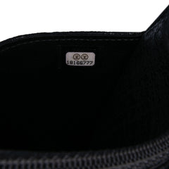 CC Quilted Crinkled Patent Wallet On Chain