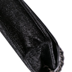 CC Quilted Crinkled Patent Wallet On Chain