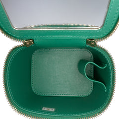 Mini CC Quilted Lambskin Top Handle Vanity Case With Chain