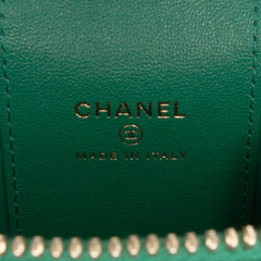 Mini CC Quilted Lambskin Top Handle Vanity Case With Chain