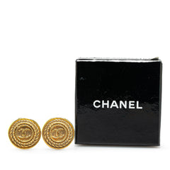 Gold Plated CC Clip On Earrings