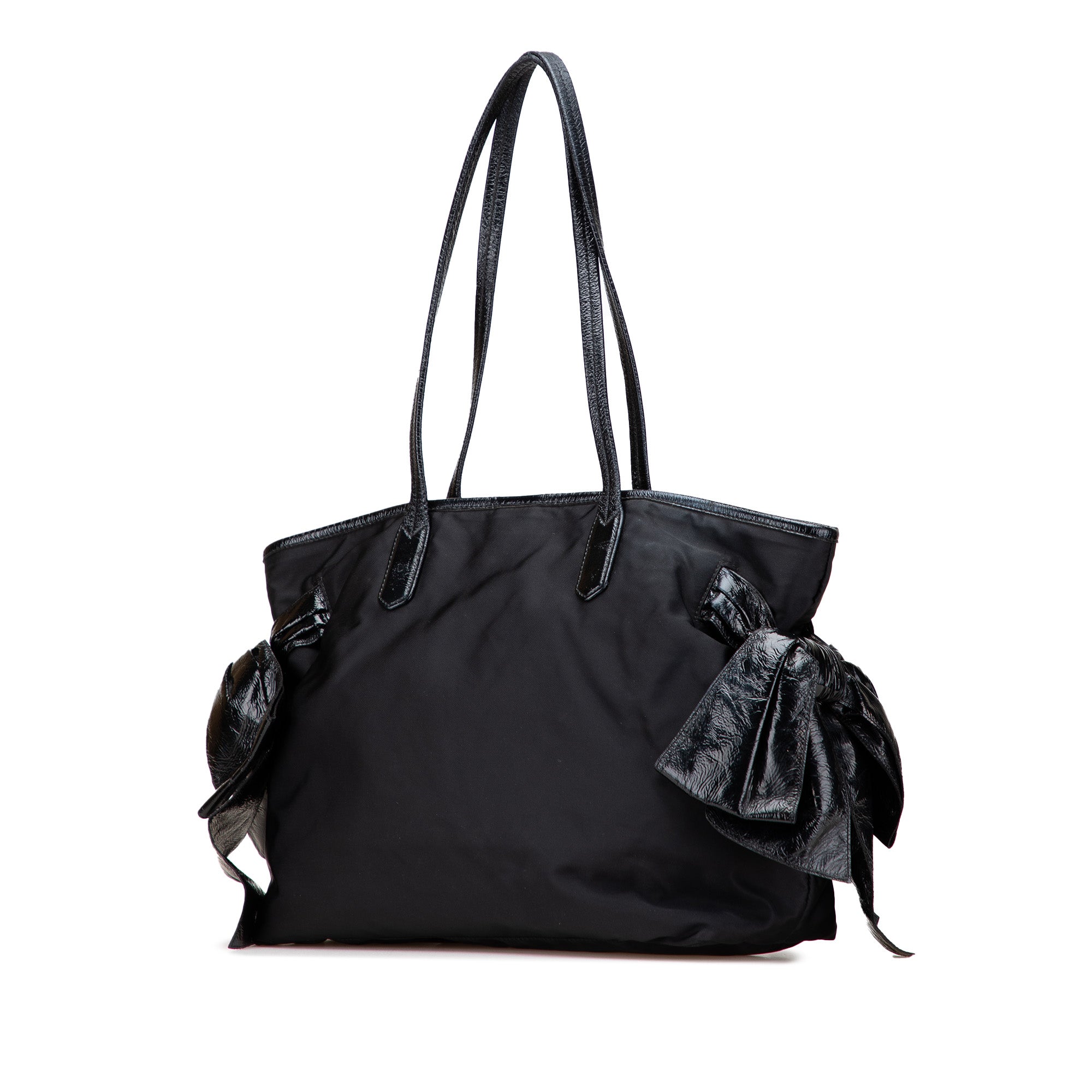 Tessuto Canapa Logo Bow Tote