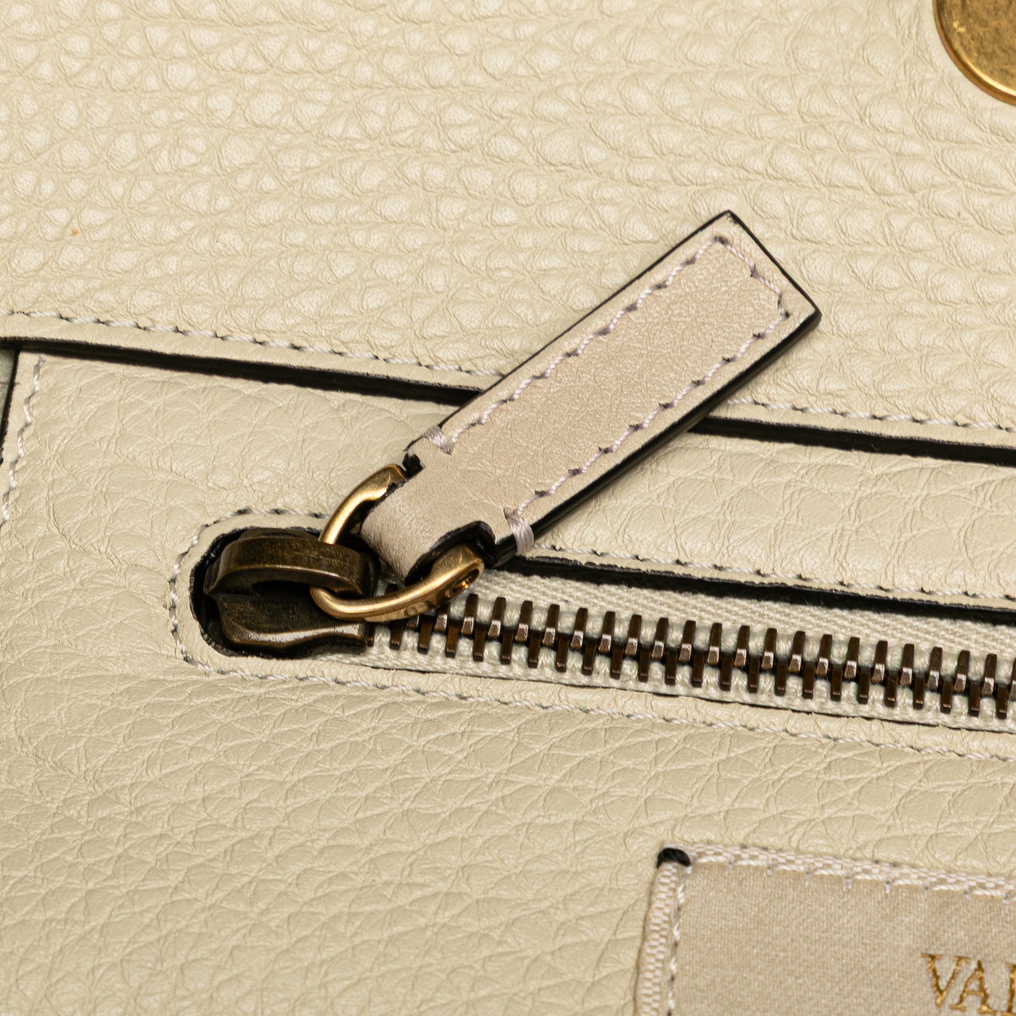 Small Leather Rockstud Rolling Trapeze Satchel