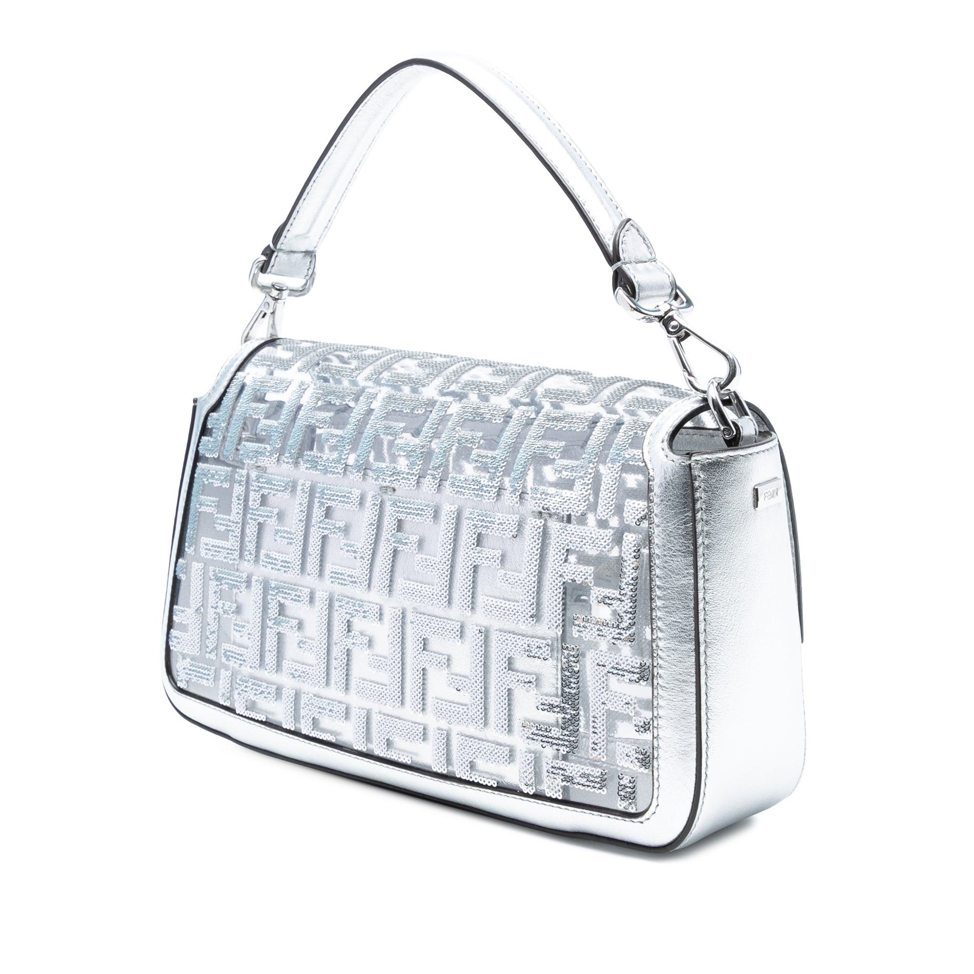 Nicki Minaj Medium Sequined PVC FF 1974 Baguette Satchel