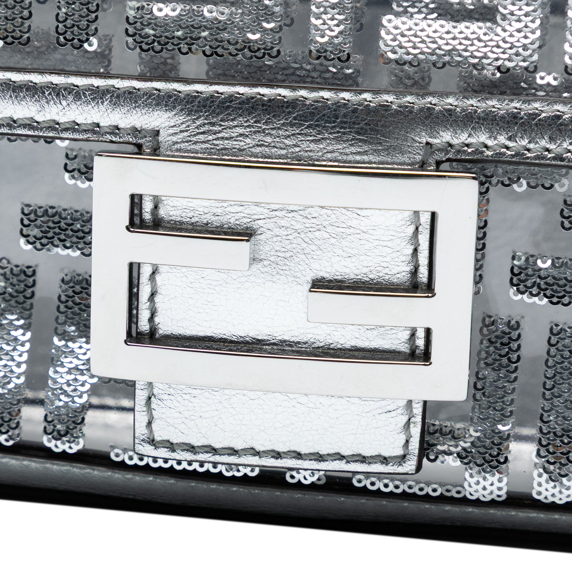 Nicki Minaj Medium Sequined PVC FF 1974 Baguette Satchel