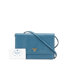 Saffiano Wallet on Strap