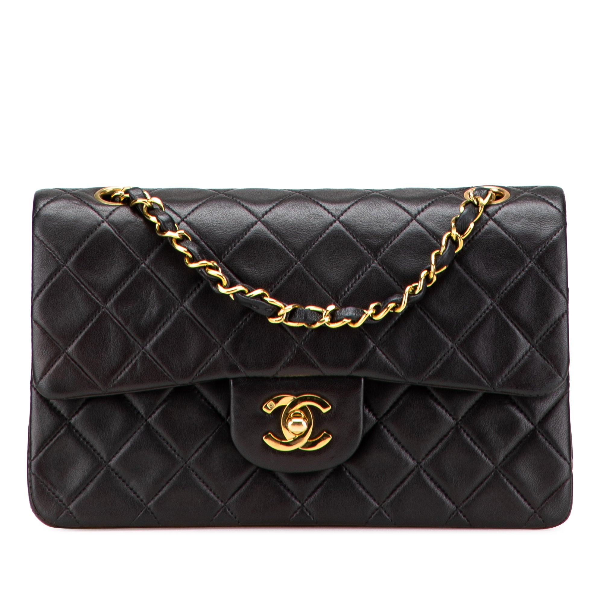 Small Classic Lambskin Double Flap