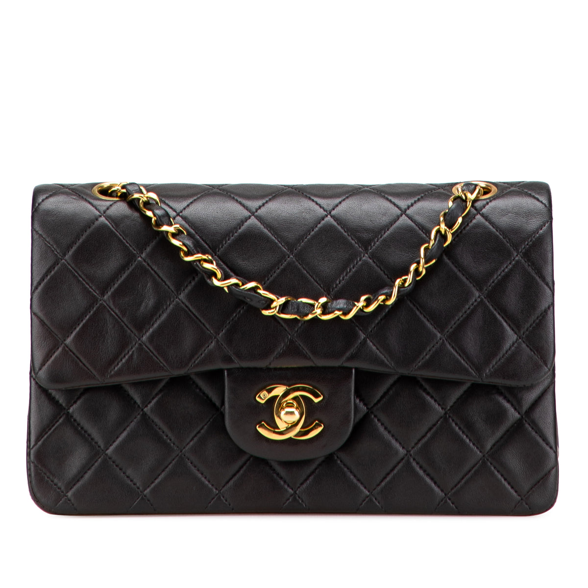 Small Classic Lambskin Double Flap