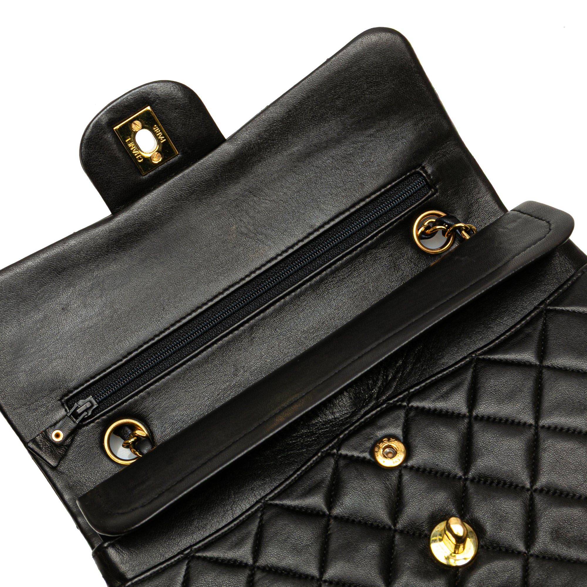 Small Classic Lambskin Double Flap