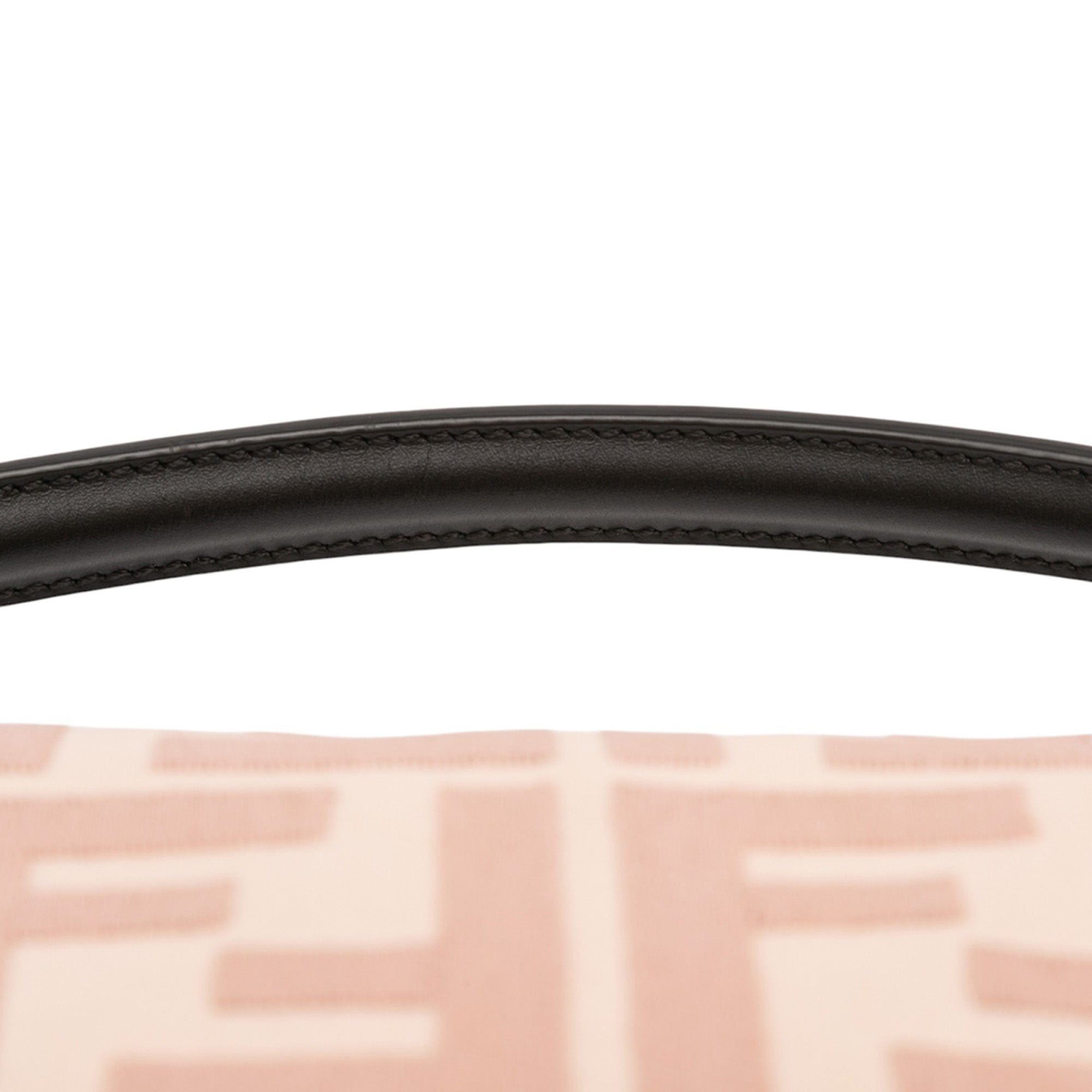 Zucca Embroidered Canvas Baguette Satchel